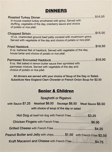 Harvest menus in Queensbury, New York, United States