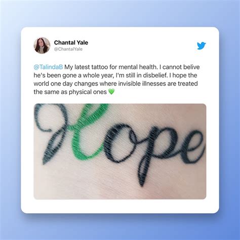 Mental health ribbon tattoo - Bronctattooaus.com