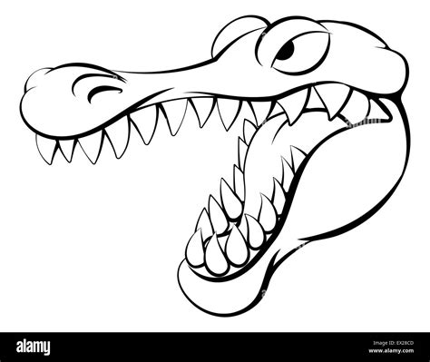 Alligator Head Drawing