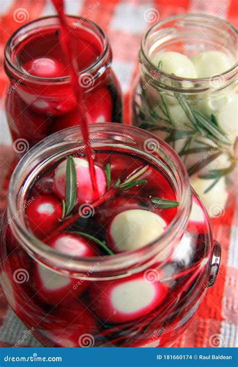 Marinated Quail Eggs in Jars Stock Photo - Image of liquid, pickle: 181660174