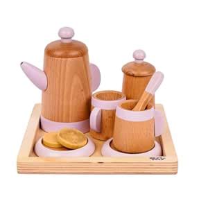 Buy NESTA TOYS Wooden Kitchen Set for Kids | Tea Set Pretend Play ...