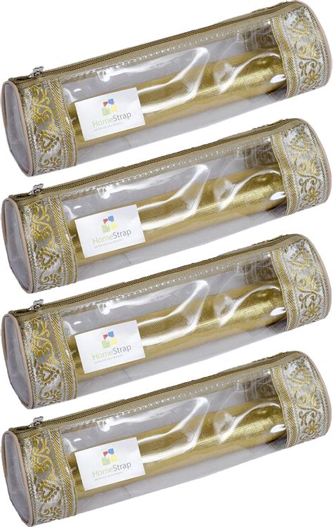 Homestrap Set of 3 Brocade Design Single Rod Storage Bangle Box for ...