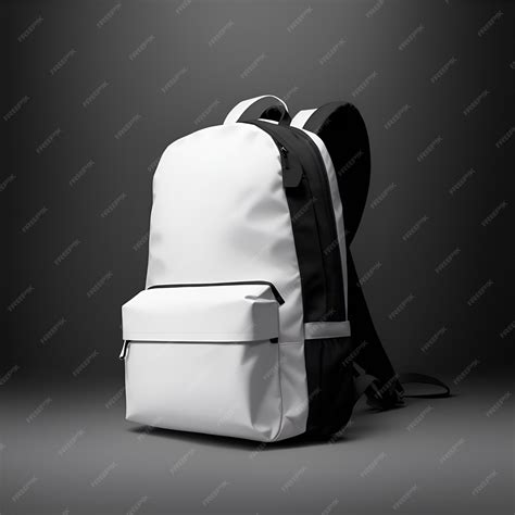 Premium AI Image | A black and white backpack with a dark background ...