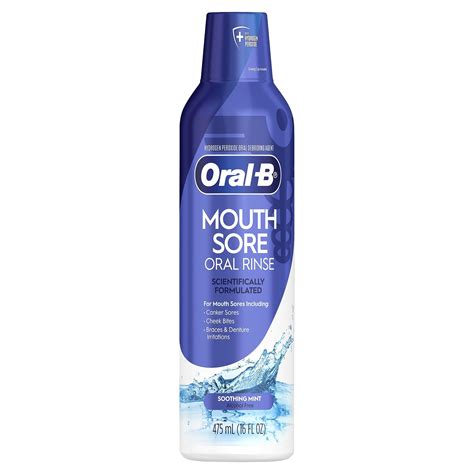 Oral-B Mouth Sore Mouthwash Special Care Oral Rinse, Hydrogen Peroxide ...