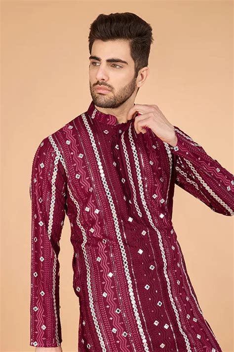 Stylish Wedding Wear Heavy Embroidered Mens Kurta - shubhkalastore.com