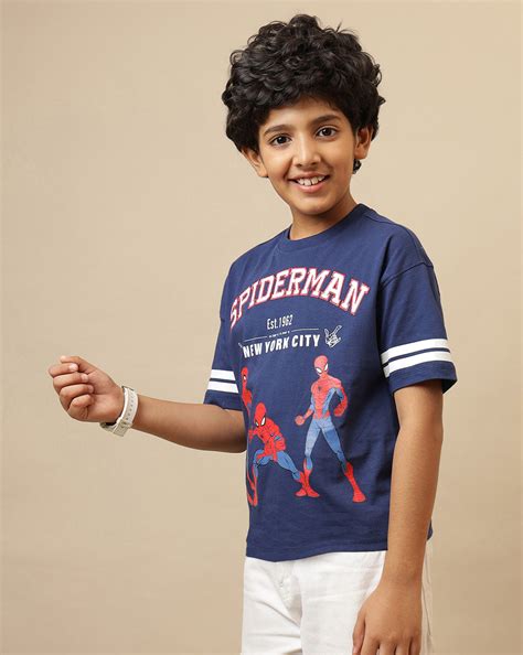 Spiderman Printed Oversized fit Tshirt For Boys – Kidsville