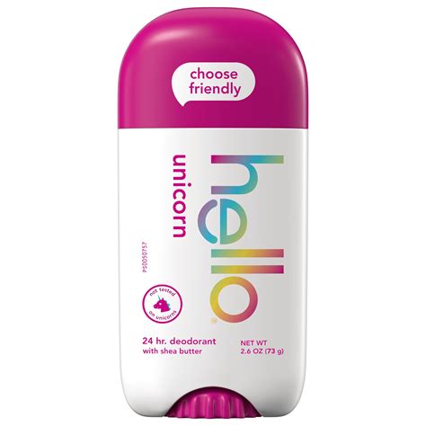 hello Unicorn Tween Deodorant, 24 Hour Odor Protection, No Aluminum ...
