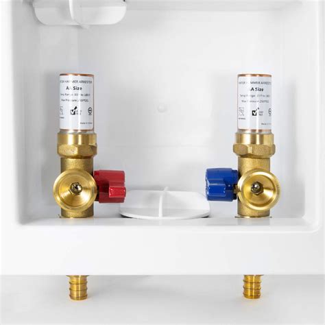EFIELD Washing Machine Outlet Box with Center Drain with Brass 1/4 Turn ...