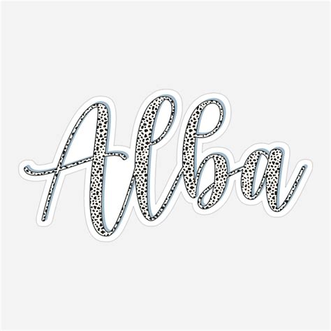 Alba Name Dalmatian Sticker