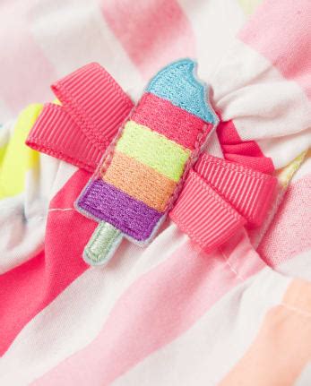 Girls Sleeveless Striped Woven Bow Top - Popsicle Party - WHITE | Gymboree