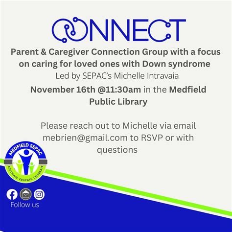 Nov 16 | Medfield SEPAC Parent Connection Group - Down syndrome ...