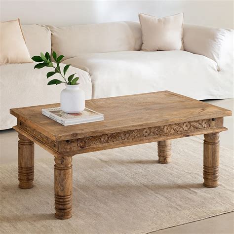 Woodworm Furniture | Ornate Hand Carved Center Coffee Table | End Table ...