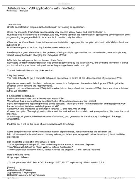 Make VB6 Projects Setup Using Inno Setup 的图像结果