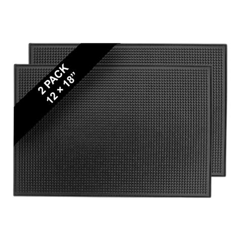 Buy Rubber Bar Mat by ProTensils, 18" x 12", Black Bar Mats, Bar ...