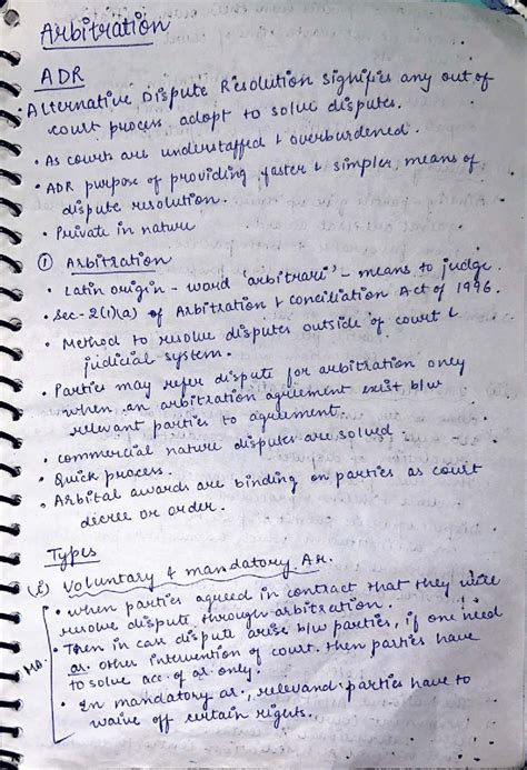Arbitration Notes: Understanding ADR and Dispute Resolution Mechanisms ...