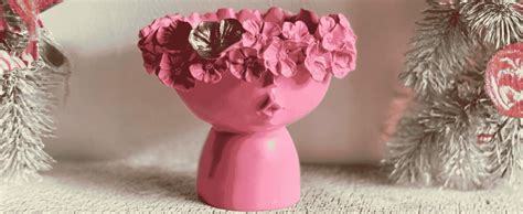 Buy Kawai Homes Face Vase Cute Abstract Queen White Aesthetic Resin ...