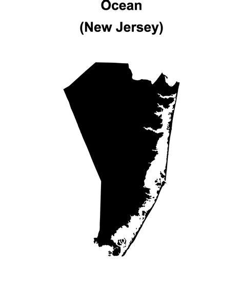 Ocean County, New Jersey blank outline map 46856073 Vector Art at Vecteezy