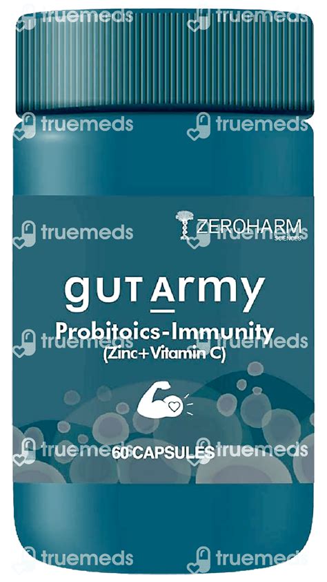 Zeroharm Sciences Gut Army Probiotics Immunity Vegetable Capsule 60 ...
