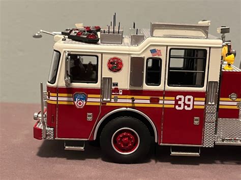 Fire Replicas FDNY Tiller Ladder Engine 39 Truck Fire Dept New York ...