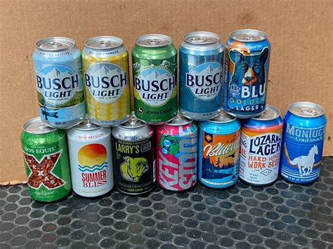 John Deere Busch Light Corn Farmers Craft Beer Can Empty Bottom Lot ...