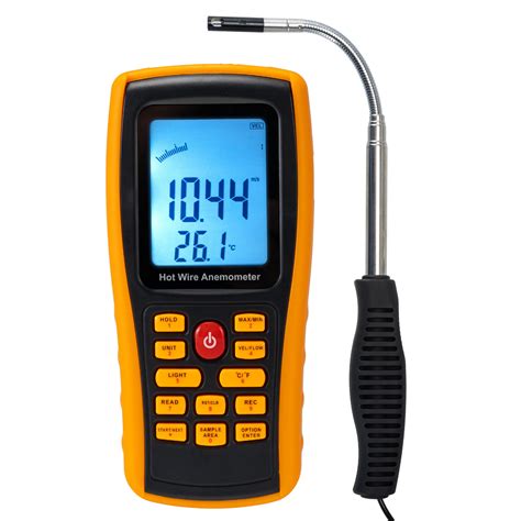 Hot Wire Anemometer Handheld Cmm Cfm Meter Air Flow Velocity ...