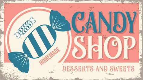 Retro Candy Shop Sign 的图像结果