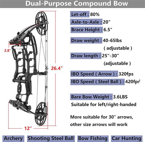 Buy Steel Ball Compound Bow Kit Dual Purpose Short-Axis Bow Archery ...