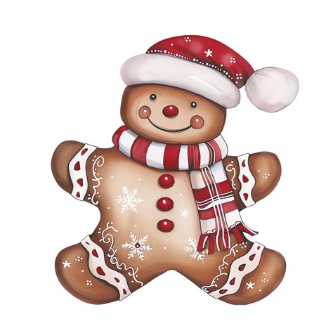 Gingerbread Men Clip Art Set Holiday Digital Images for Scrapbooks ...
