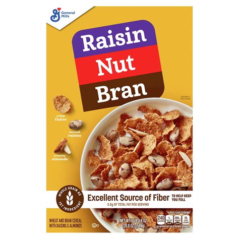 Pack of 2 General Mills Raisin Nut Bran with Almonds and Covered ...