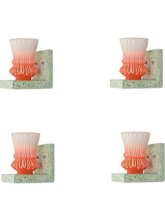 Somil Green Chair Shape Wall Lamp with Hand- Decorated Colorful Glass ...