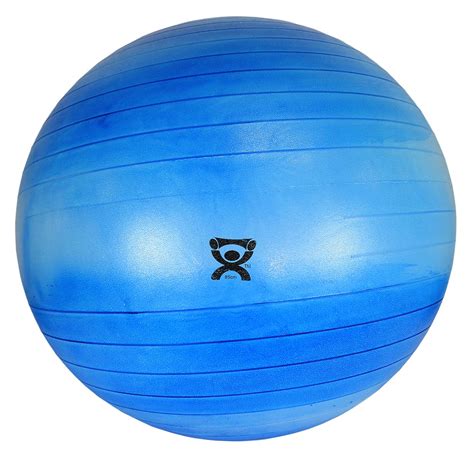 Cando Inflatable Exercise Ball - Extra Thick - Blue - 34" (85 cm)