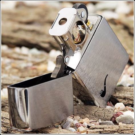 Genuine Custom Zippo Brushed Chrome Pipe Lighter Personalized Free ...