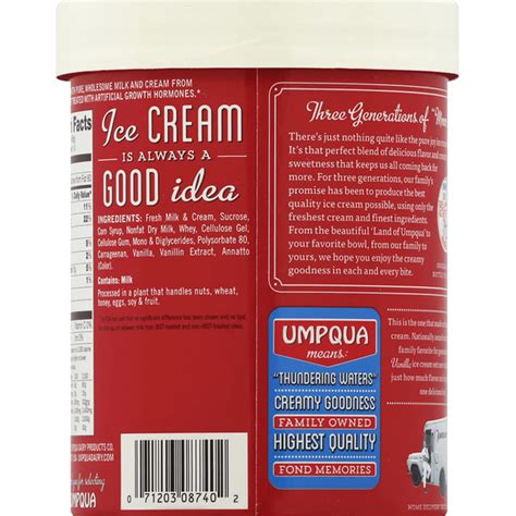 Umpqua Ice Cream, Vanilla (1.75 qt) Delivery or Pickup Near Me - Instacart