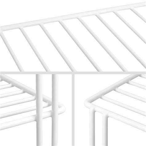 Buy Mimifly Kitchen Cupboard Organiser, 3 Tier White Corner Plate Rack ...