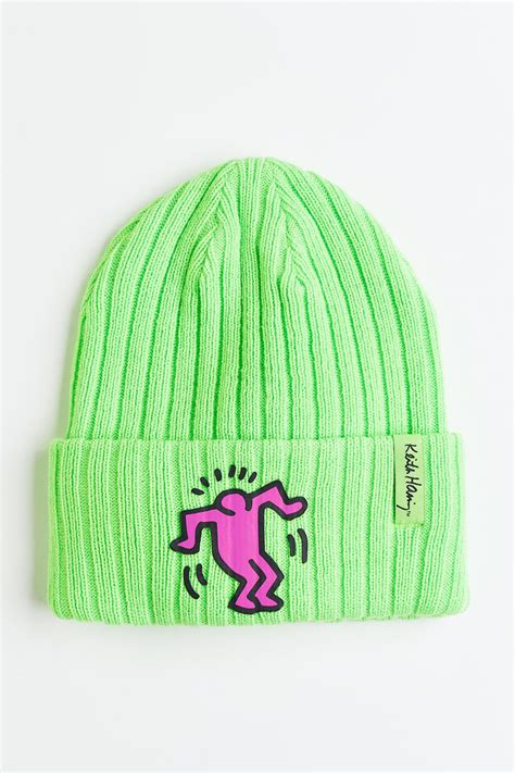 Rib-knit hat - Light green/Keith Haring - Kids | H&M IN