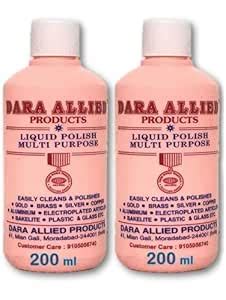Dara Allied Liquid Polish (200ml x 2 Pcs = 400ml) Metal Polishing ...