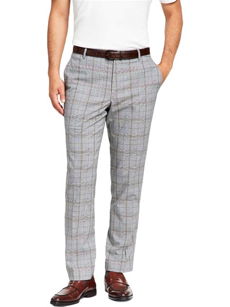 Tommy Hilfiger Mens Tate Woven Plaid Dress Pants - Walmart.com