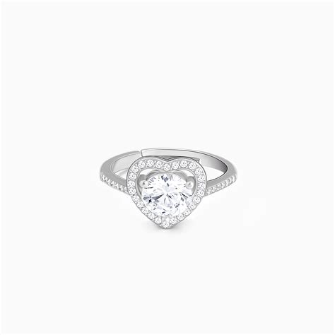 Buy Silver Zircon Heart's Desire Ring at Best Price – GIVA