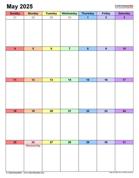 May 2025 Calendar | Free Printable Calendars