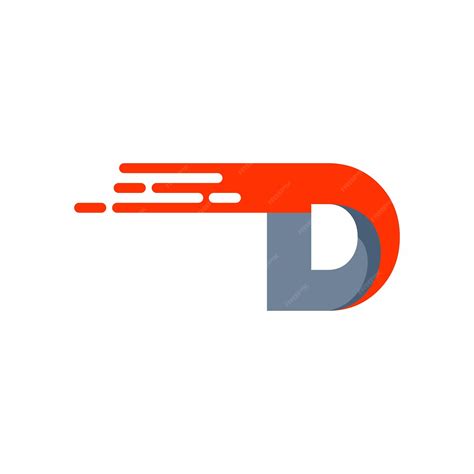 Premium Vector | Letter initial d speed logo design template