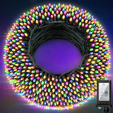 1500 LED 502ft Outdoor Christmas Lights Super Long String Lights 8 ...