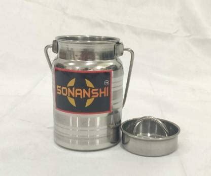 Sonanshi Stainless Steel Ghee/Water/Oil/Milk Jointless Container/Barni ...
