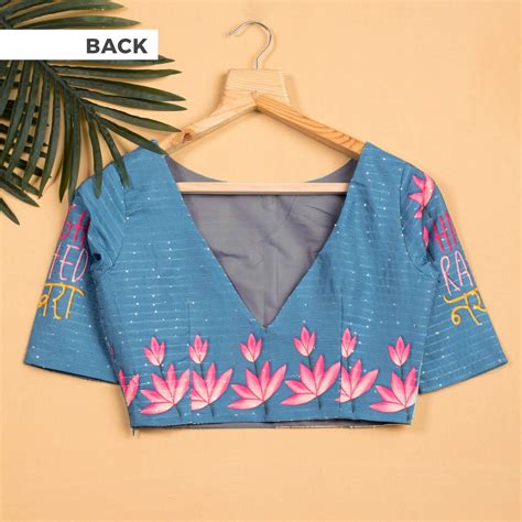 Quirky Printed Sequins Embroidery Blouse – Fabcurate