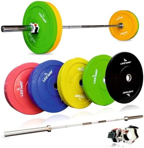 Buy BULLAR Rubber Bumper Plates With Olympic Barbell (30 Kg Set(10Kgx2 ...