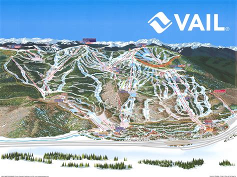 Vail Resort Ski Trail Map Ski Poster - high-endsupermarkets.com