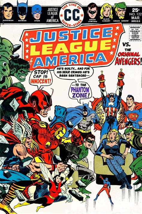 The Justice League of America vs the original Avengers. A mock cover ...