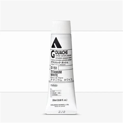 Holbein Acrylic Gouache Titanium White 20ml | Artzo India