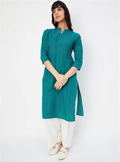 Buy Women Striped Straight Kurta Online at just Rs. 599.0 ...