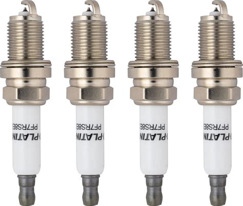 Jectam Double Platinum Spark Plugs 06H905601A PFR7S8EG 4 PCS Compatible with A3 A4 A5 A7 Q3 TT ...