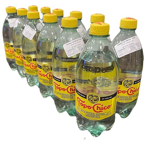 Topo Chico Mineral Drinking Water, 20 Oz. Plastic Bottles Pack of 12 ...